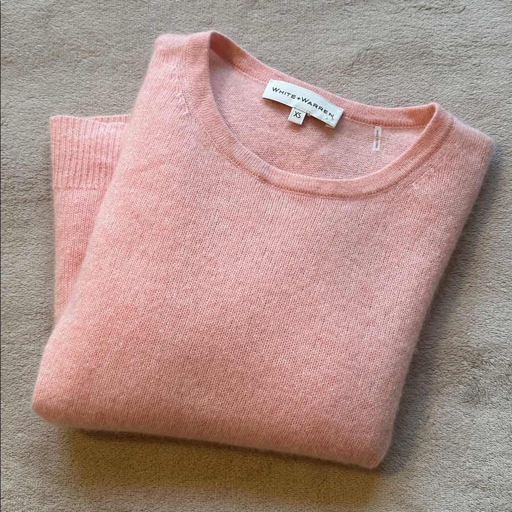 WHITE + WARREN Cashmere Short Sleeve Sweater